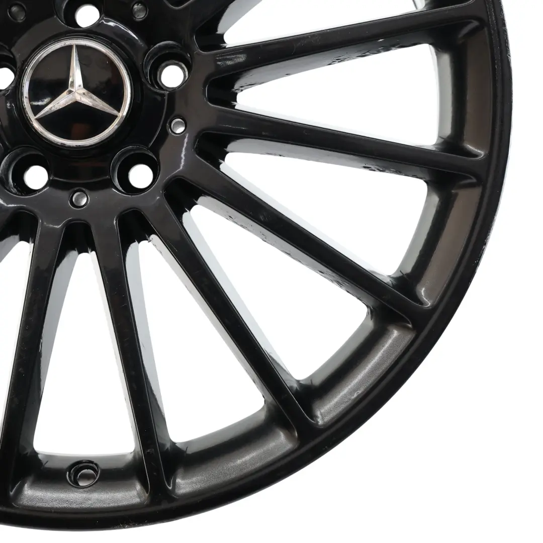 jante alliage noire 19" 16 branches ET:48 8J Mercedes C117 W176 AMG - SKU A1764010502-1 - Numéro de pièce A1764010502