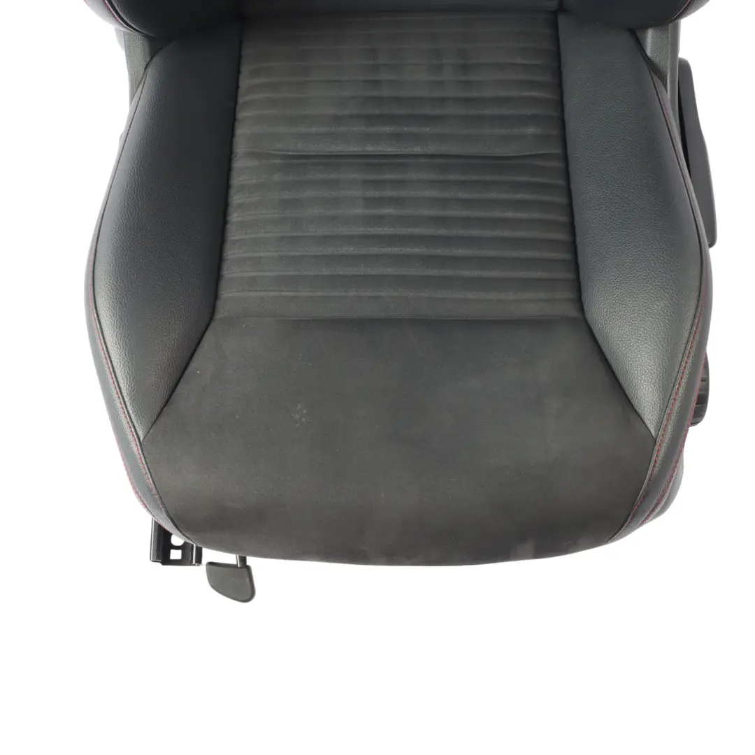Front Seat Mercedes X117 W176 Heated Left N/S Microfiber Leather Black Red