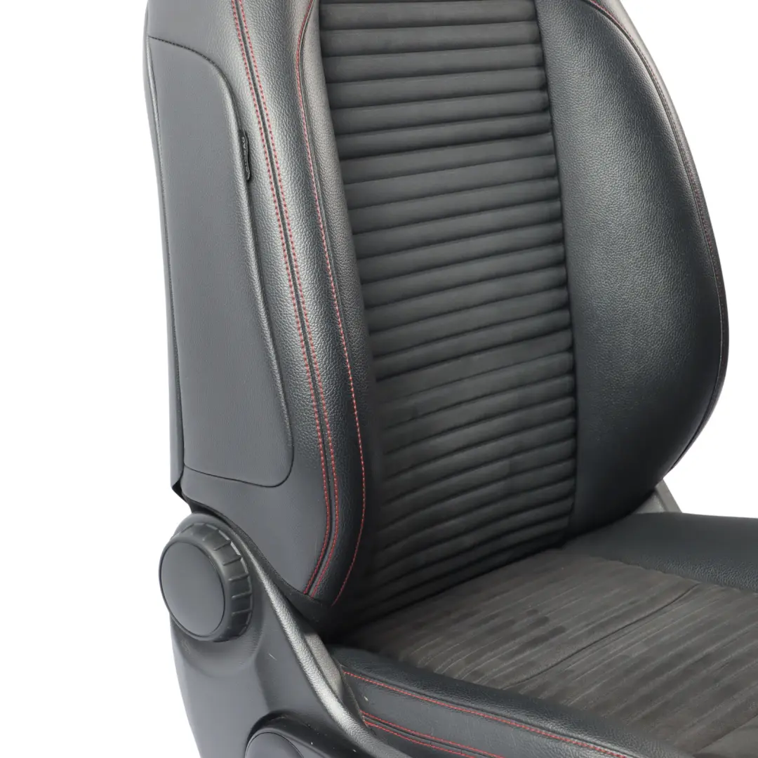 Front Seat Mercedes X117 W176 Heated Right O/S Microfiber Leather Black Red