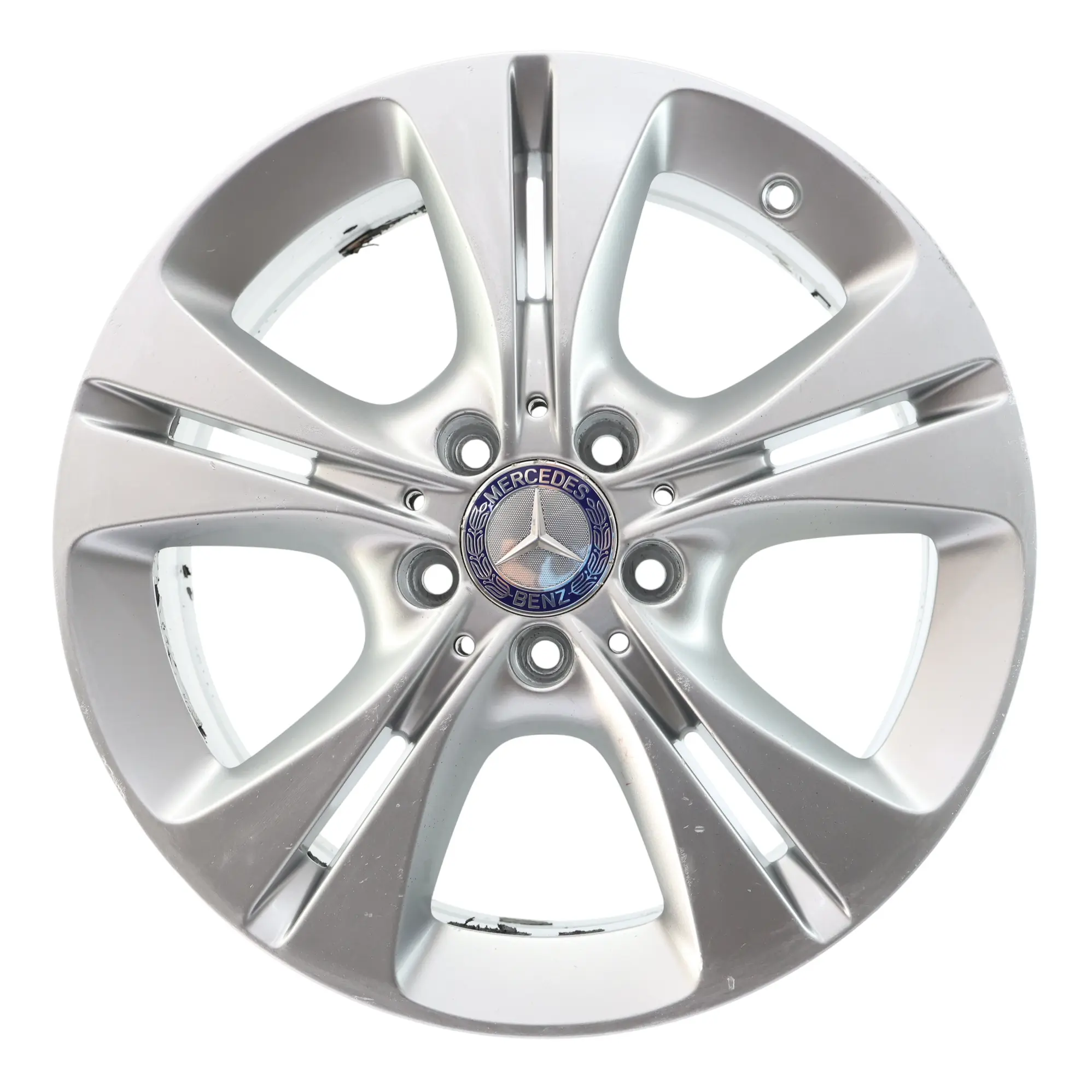 Mercedes W205 Silver Wheel Alloy Rim 5 Double Spoke 17" 7J ET:48,5 A2054014300