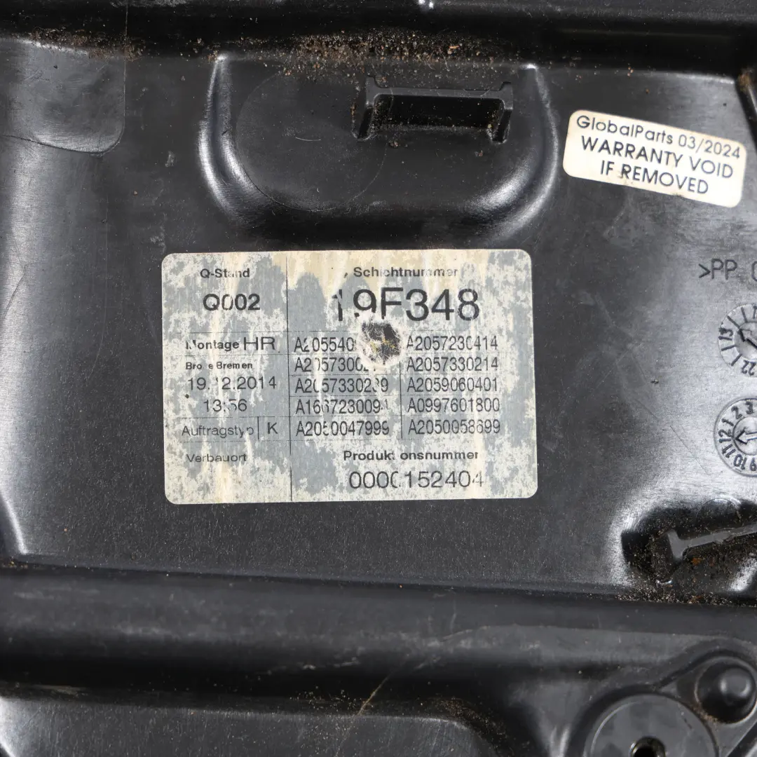 Mercedes W205 Heckscheibenregulator Hebeplatte Rechts A2057308001