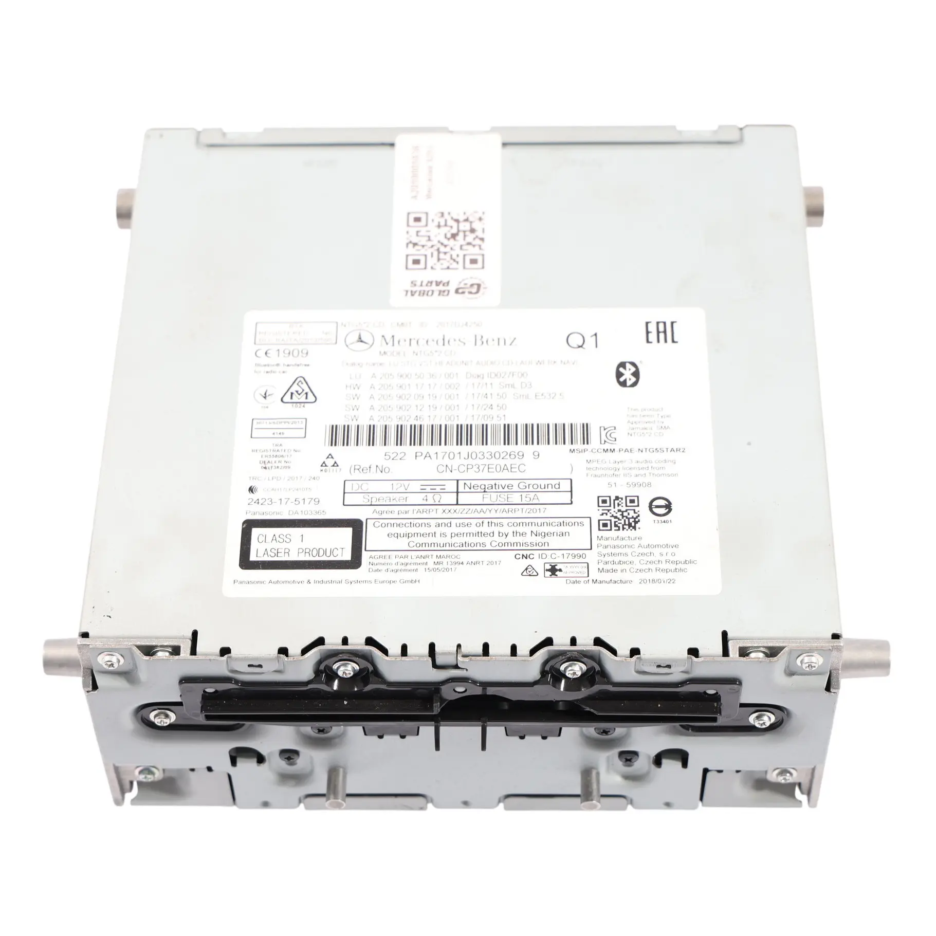 Mercedes W205 W253 CD Radio Audio Sat Nav Navigation Steuergerät A2059005036