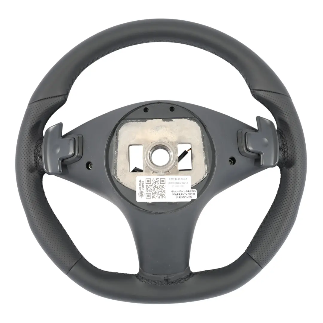 Steering Wheel Mercedes W212 NEW Black Leather with Black Threads Paddle Shift