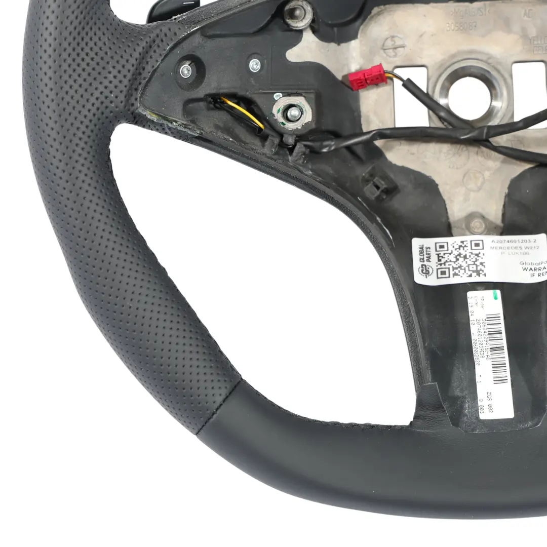 Steering Wheel Mercedes W212 NEW Black Leather with Black Threads Paddle Shift