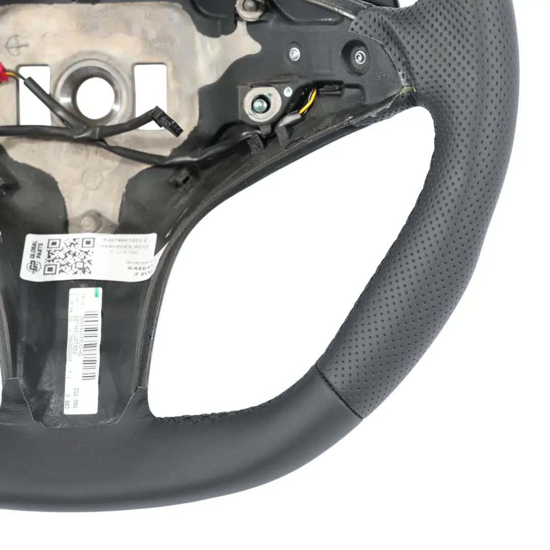 Steering Wheel Mercedes W212 NEW Black Leather with Black Threads Paddle Shift
