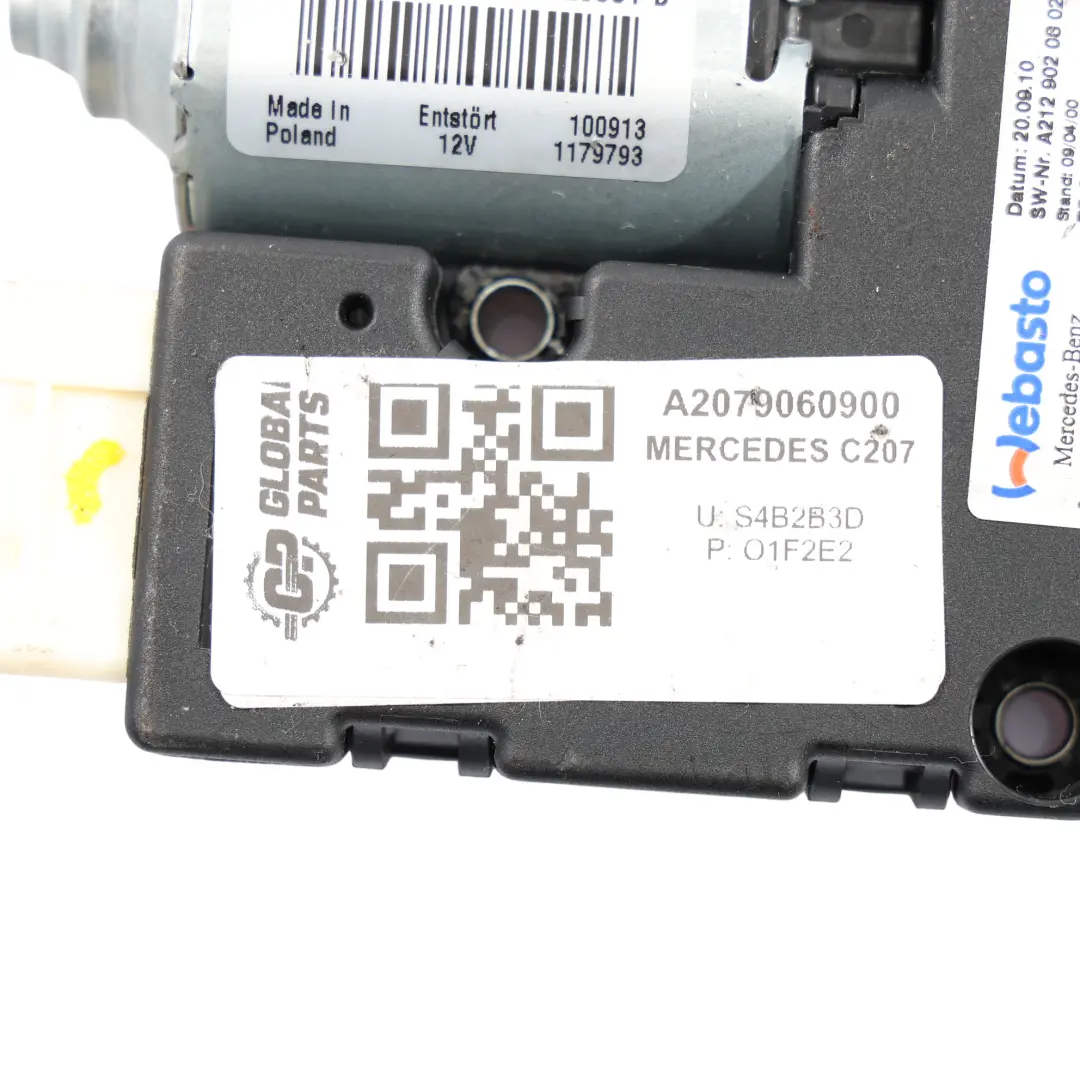Unidad Control Techo Solar Mercedes C207 W212 Sun Roof Motor Drive A2079060900