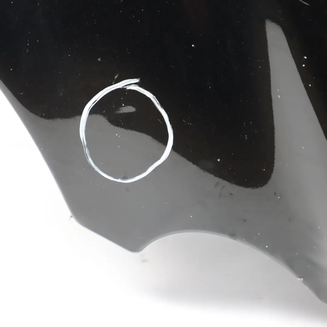 Mercedes W211 Hood Bonnet Trim Panel Covering Obsidian Black Metallic - 197