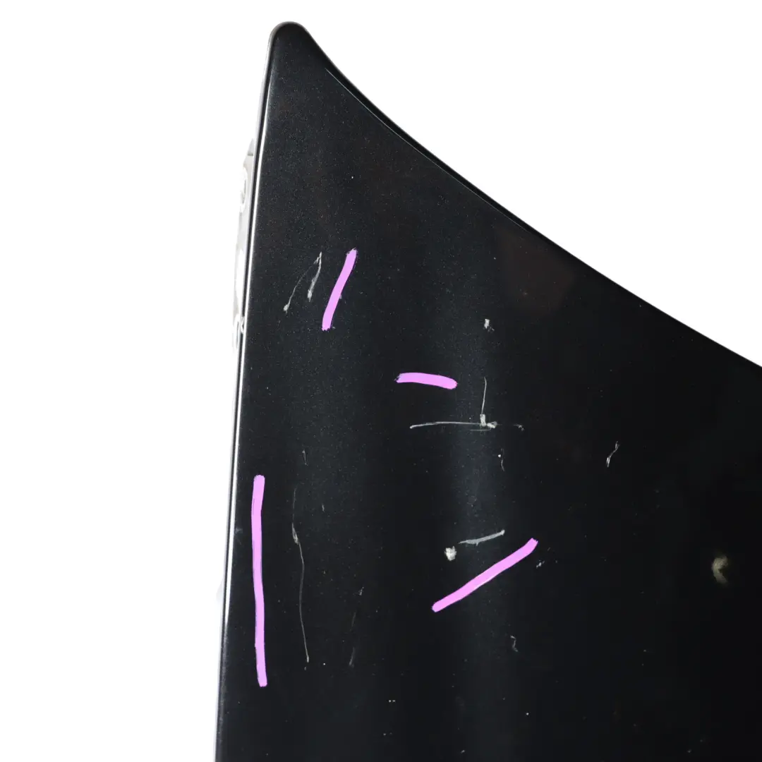 Mercedes W211 Hood Bonnet Trim Panel Covering Obsidian Black Metallic - 197