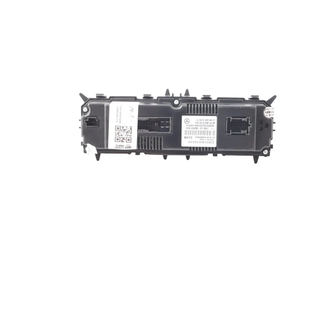 Conditioning Panel Automatic Heater Control A/C Mercedes W212 Air - SKU A2129004607 - Part number A2129004607