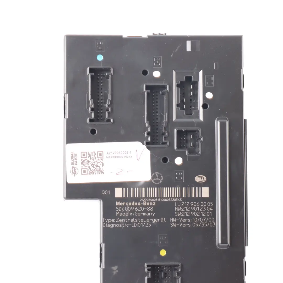 Fuse Box Module Rear Relay Electric Control Unit SAM Mercedes W212 - SKU A2129060005-1 - Part number A2129060005