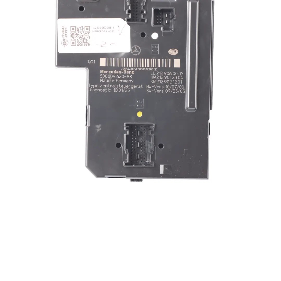 Fuse Box Module Rear Relay Electric Control Unit SAM Mercedes W212 - SKU A2129060005-1 - Part number A2129060005