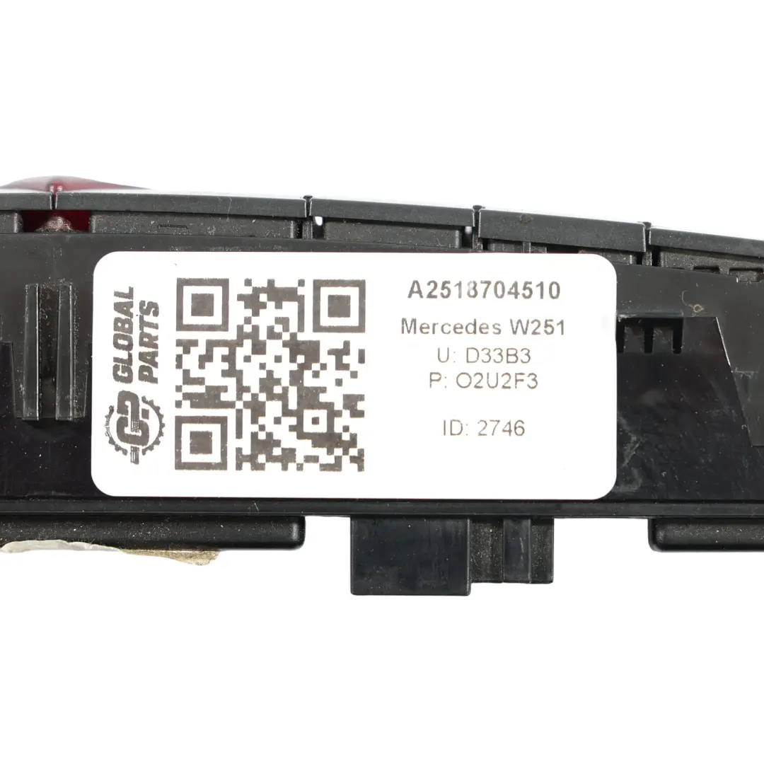 Mercedes W251 Central ESP Peligro Asientos Calefactables Panel A2518704510