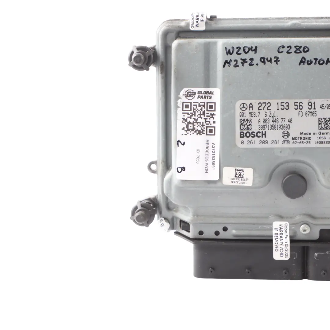 Mercedes W204 C280 M272.947 231HP Engine Unit ECU A2721535691 Automatic