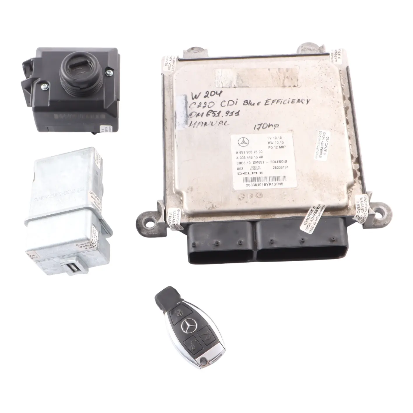 Mercedes W204 C 220 CDI 651.911 170HP Engine Control ECU Kit A6519007500 Manual
