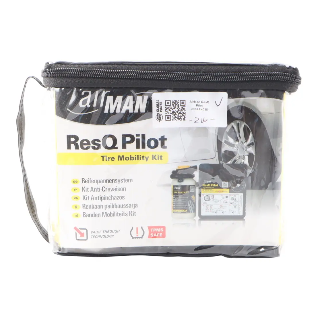 AirMan ResQ Pilot Emergency Tool Compressor Tire Wheel Pump Mobility Kit Set