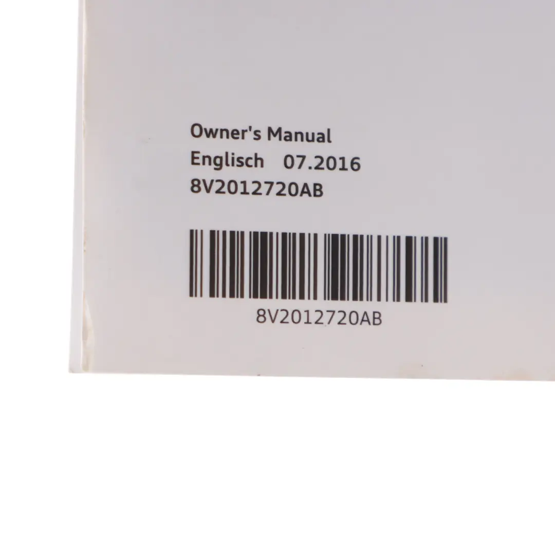 Audi A3 8V Owner's Manual Service Booklet Book Set Pouch Case Wallet