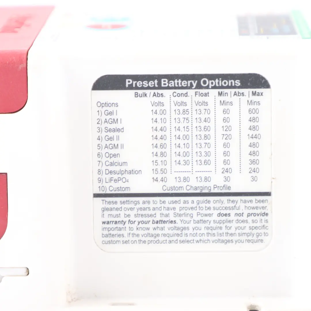 Battery-to-Battery Charger Unit Non Waterproof 12/12V 60A Sterling Power - SKU BB1260 - Part number BB1260