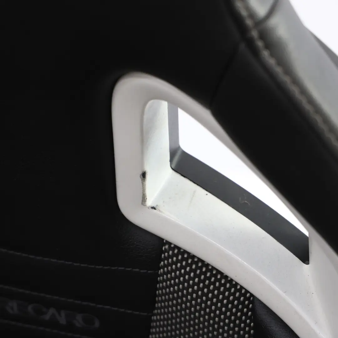 Front Sport Seat Seats Recaro Half Leather Black Grey Vauxhall Corsa D VXR - SKU CORSA-D-SEAT-RECARO-SET - Part number CORSA-D-SEAT-RECARO-SET