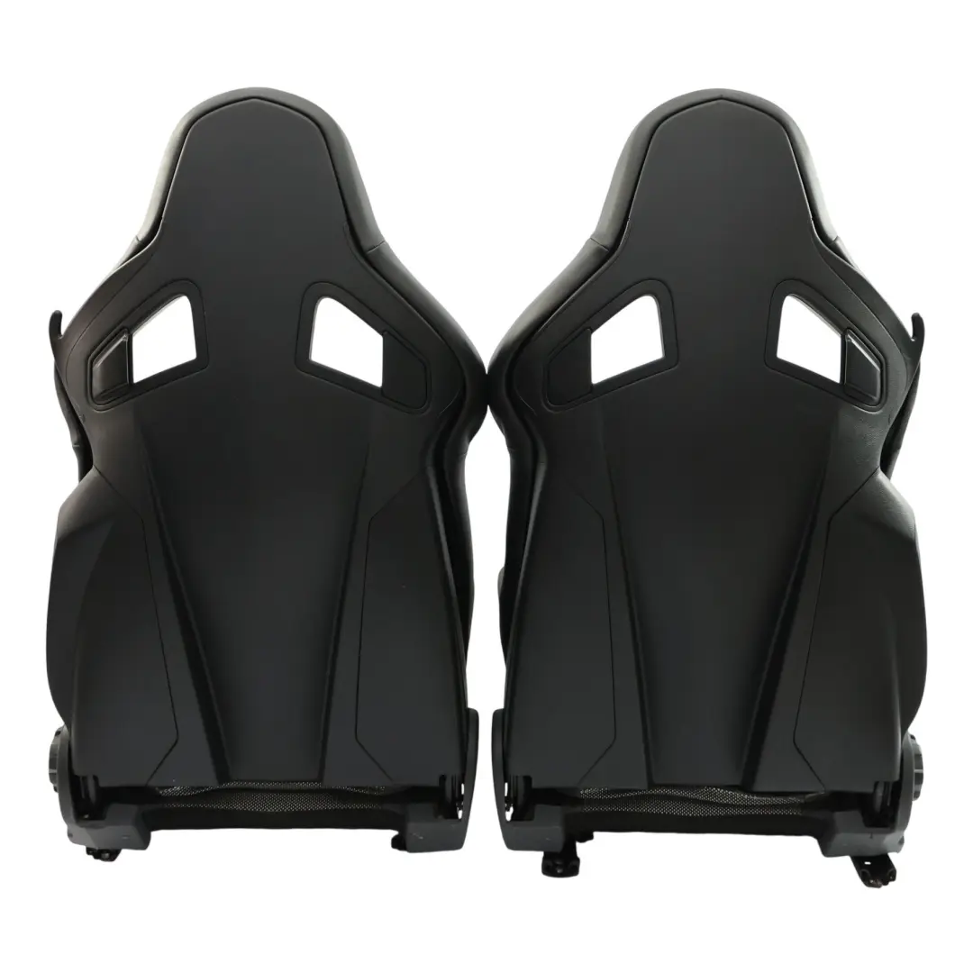 Front Sport Seat Seats Recaro Half Leather Black Grey Vauxhall Corsa D VXR - SKU CORSA-D-SEAT-RECARO-SET - Part number CORSA-D-SEAT-RECARO-SET