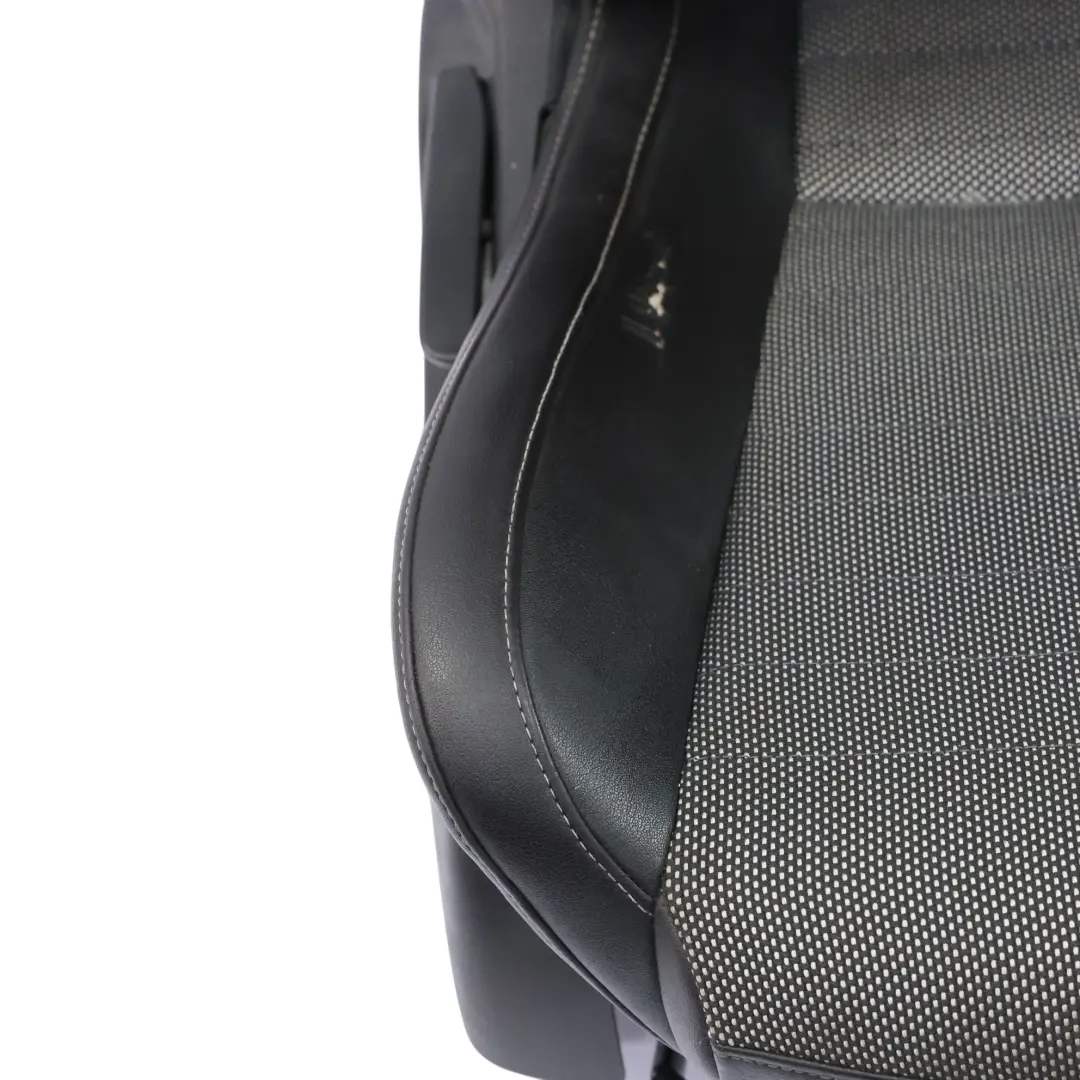 Front Sport Seat Seats Recaro Half Leather Black Grey Vauxhall Corsa D VXR - SKU CORSA-D-SEAT-RECARO-SET - Part number CORSA-D-SEAT-RECARO-SET