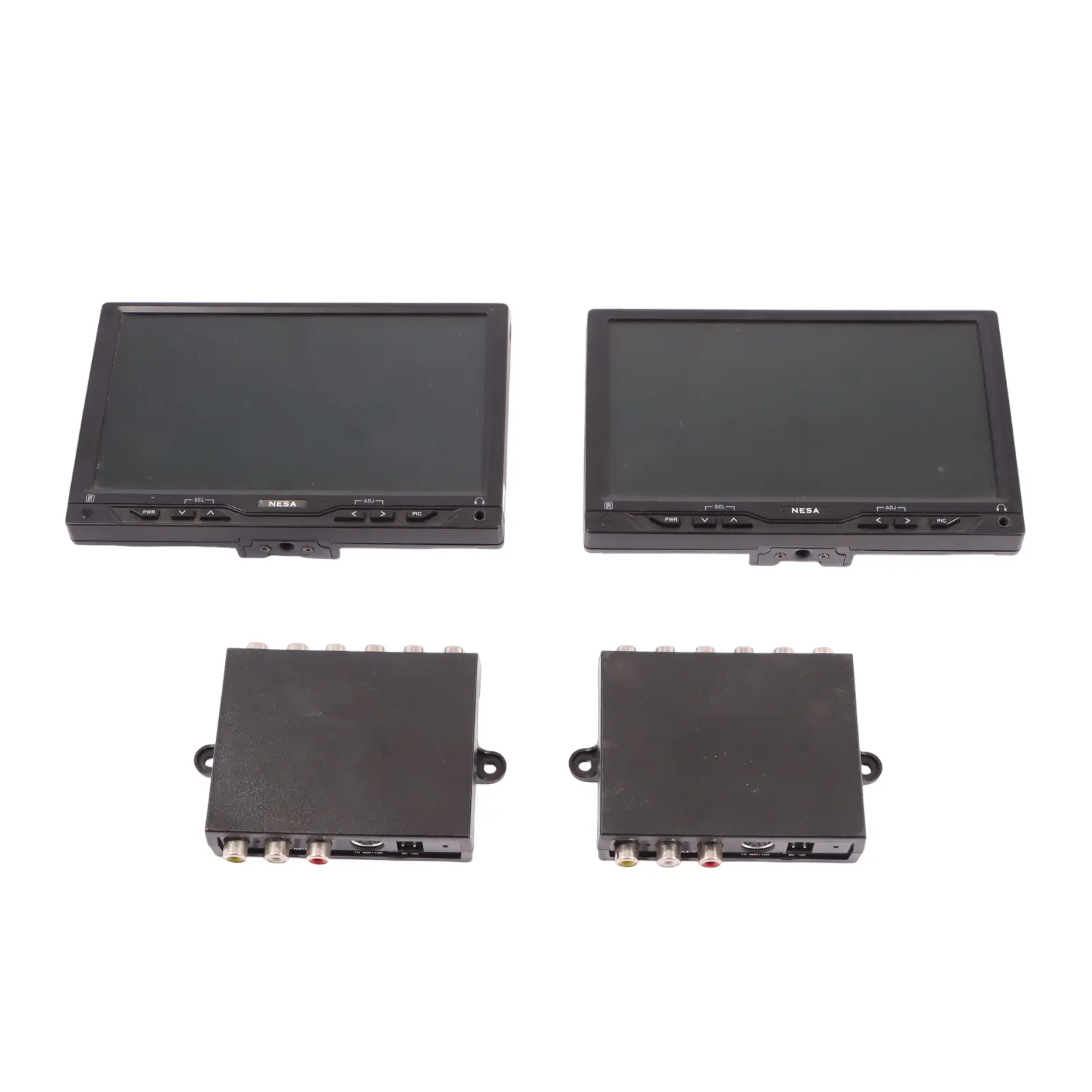NESA Headrest Screens LCD Color Monitor Transmitters Set NSM-6565