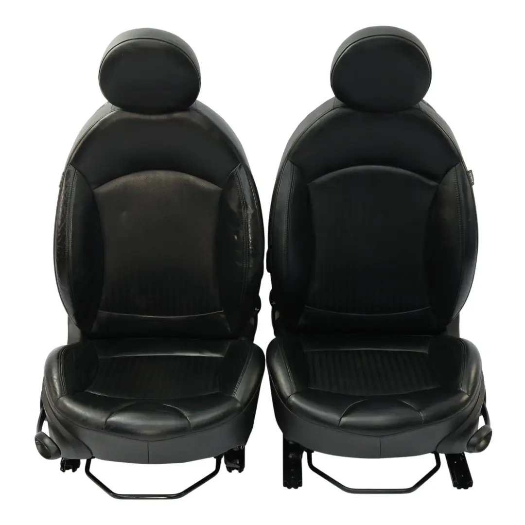 Mini Cooper One R56 Front Rear Sport Full Leather Seats Heated Set Black
