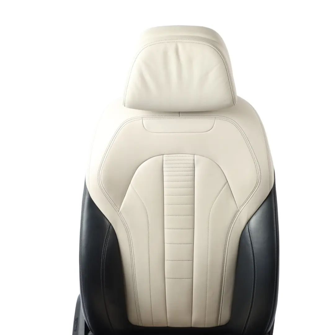 BMW X6 F16 M Sport Front Seat Heated Memory Right O/S Leather Dakota Black White