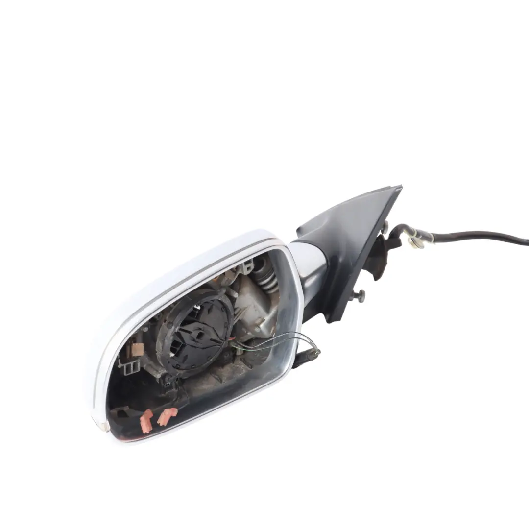 Front Mirror Wing Door Electric Left N/S Aluminium Audi A4 B8 - SKU RHD-8K2857409AH-ALU - Part number 8K2857409AH