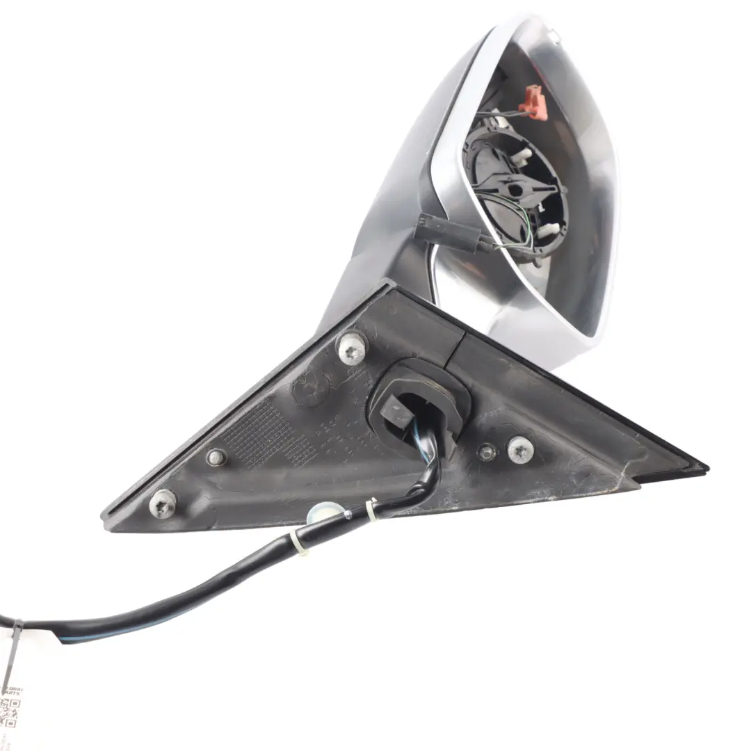 Front Mirror Wing Door Electric Left N/S Aluminium Audi A4 B8 - SKU RHD-8K2857409AH-ALU - Part number 8K2857409AH