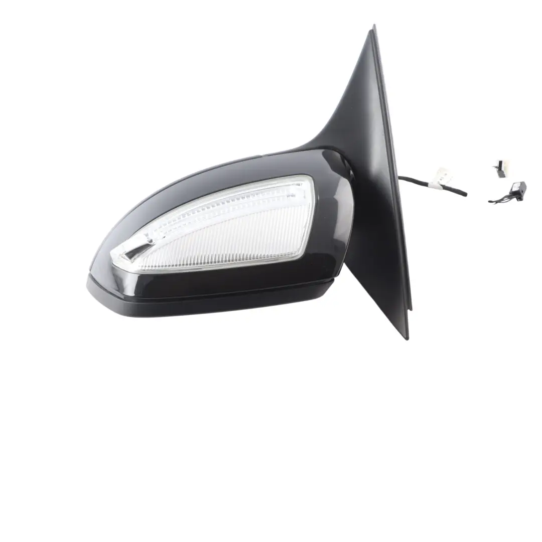 Mercedes W204 Power Fold Auto Dip Left Wing Door Mirror Obsidian Black - 197