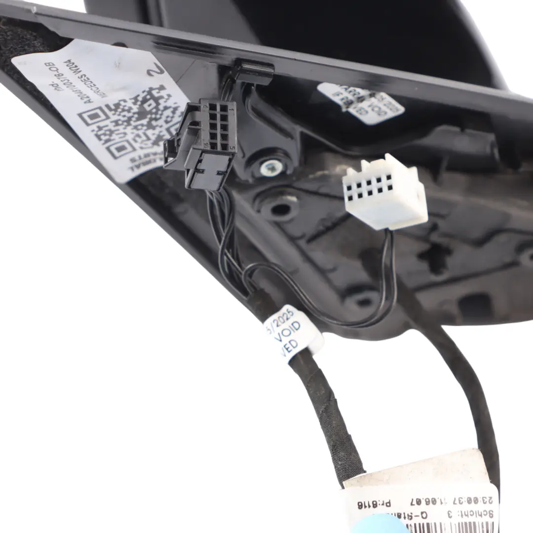 Mercedes W204 Power Fold Auto Dip Left Wing Door Mirror Obsidian Black - 197