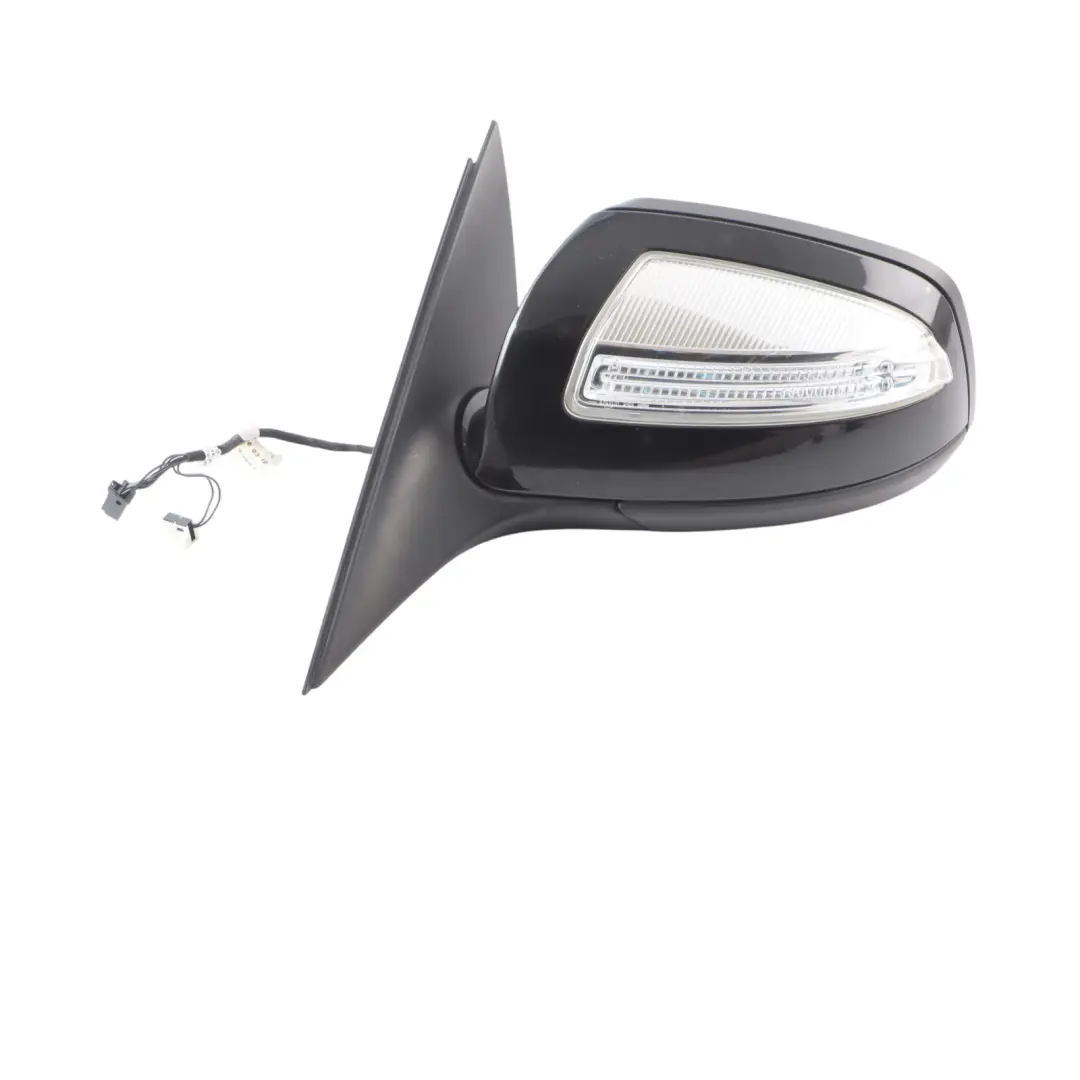 Mercedes W204 Power Fold Auto Dip Left Wing Door Mirror Obsidian Black - 197