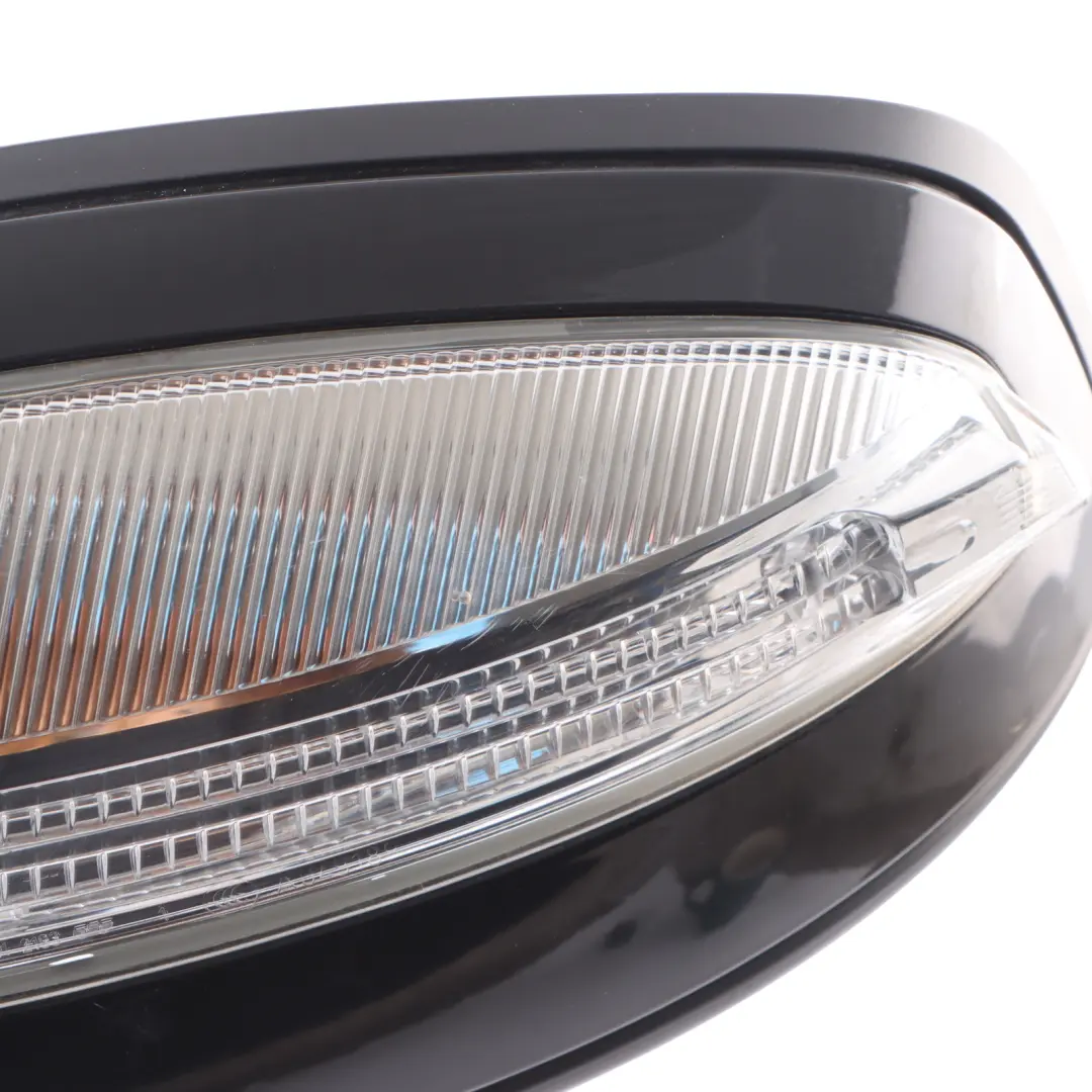 Mercedes W204 Power Fold Auto Dip Left Wing Door Mirror Obsidian Black - 197