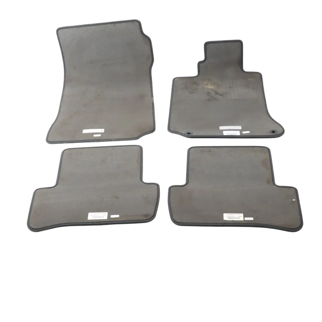 Mercedes W207 Floor Mat Set Interior Front Rear Covering Mats Black A2076800748