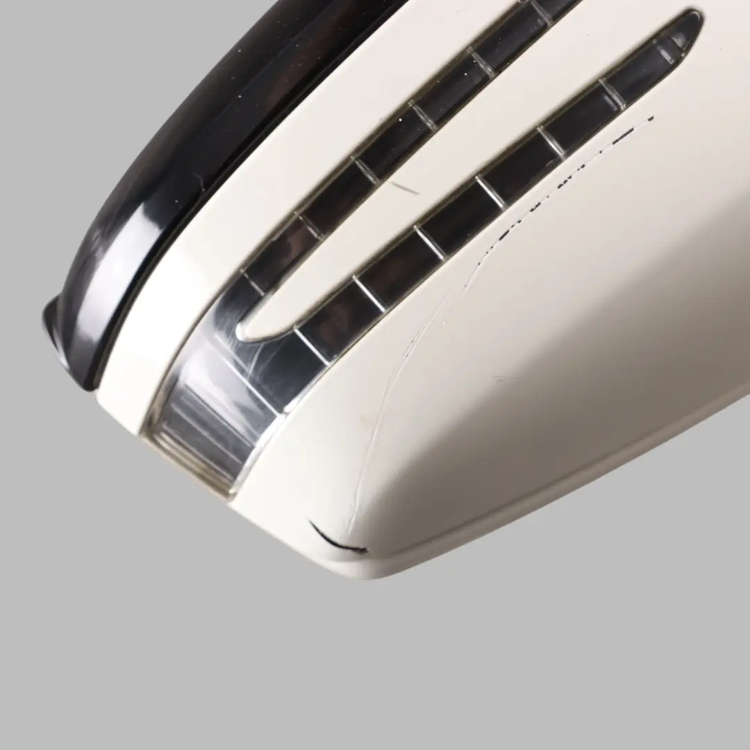 Mercedes W207 Wing Mirror Door Left N/S High Gloss Auto Dip Calcite White - 650
