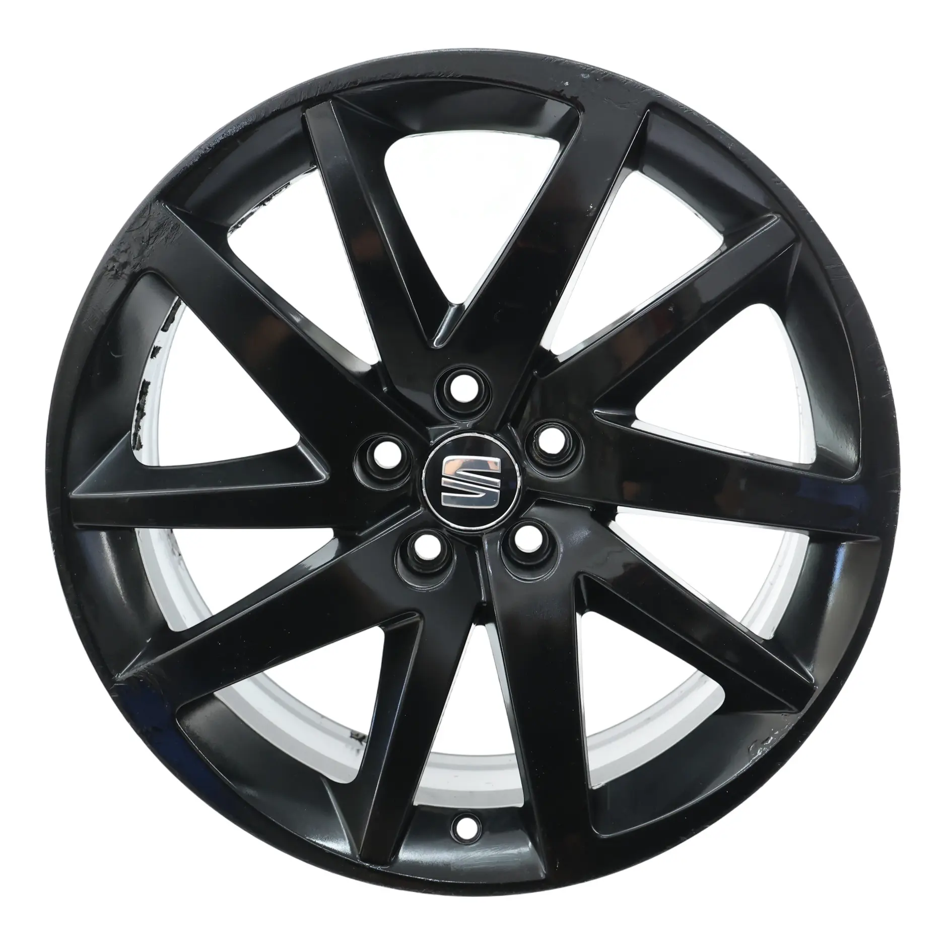 Seat Ibiza Mk4 6J Black Wheel Alloy 17" 10 Spoke 7J ET:43 6J0601025P