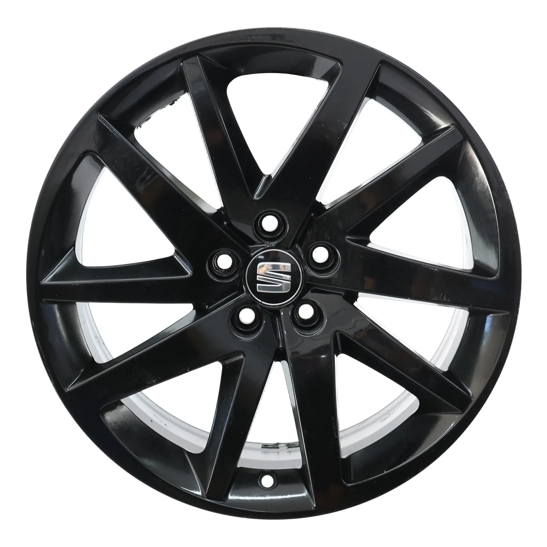 Seat Ibiza Mk4 6J Schwarz Leicht Metall Rad 17" 10 Speichen 7J ET:43 6J0601025P