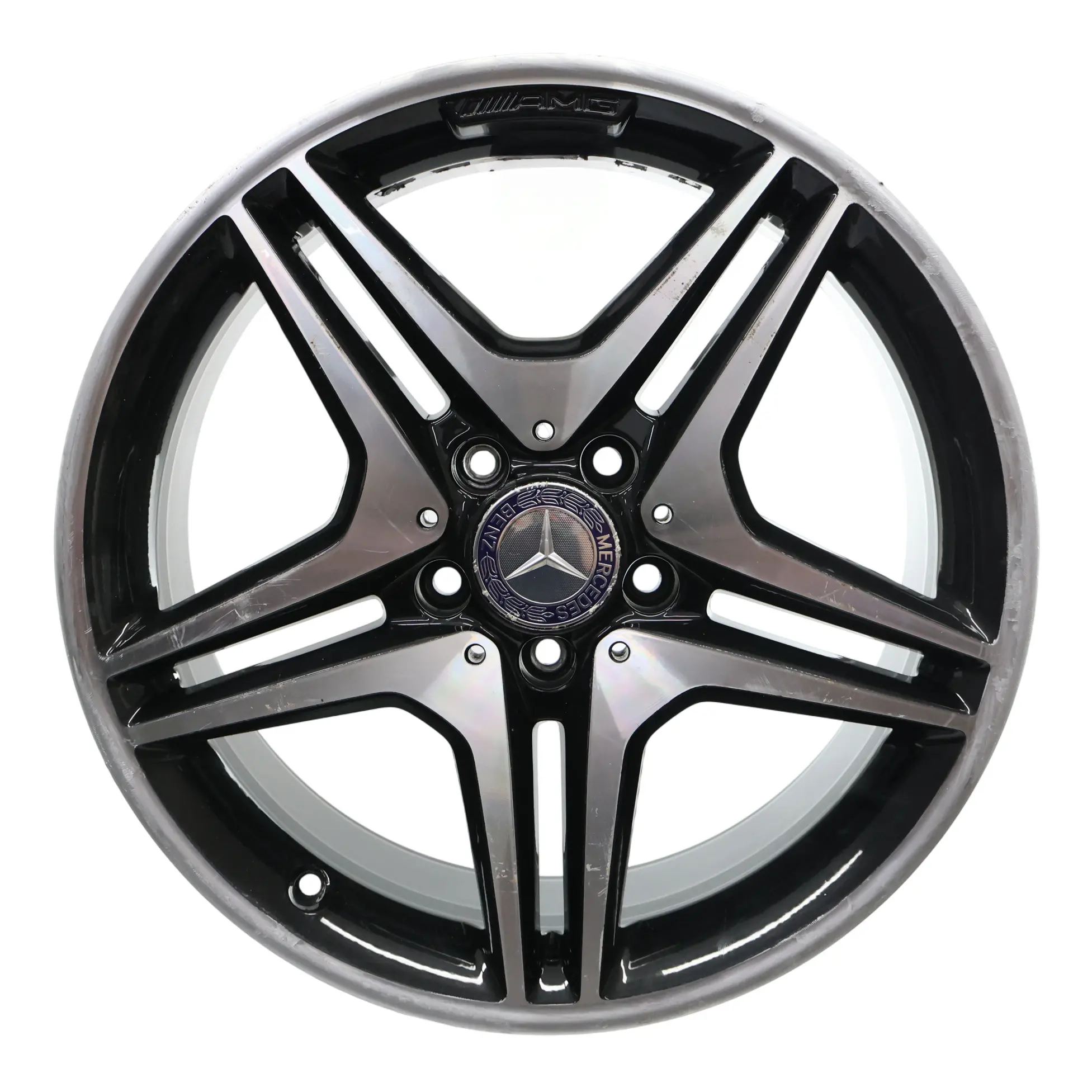 Mercedes W176 W246 AMG Wheel Alloy Rim 18" 5 Double Spoke ET:52 7.5J A1764010302