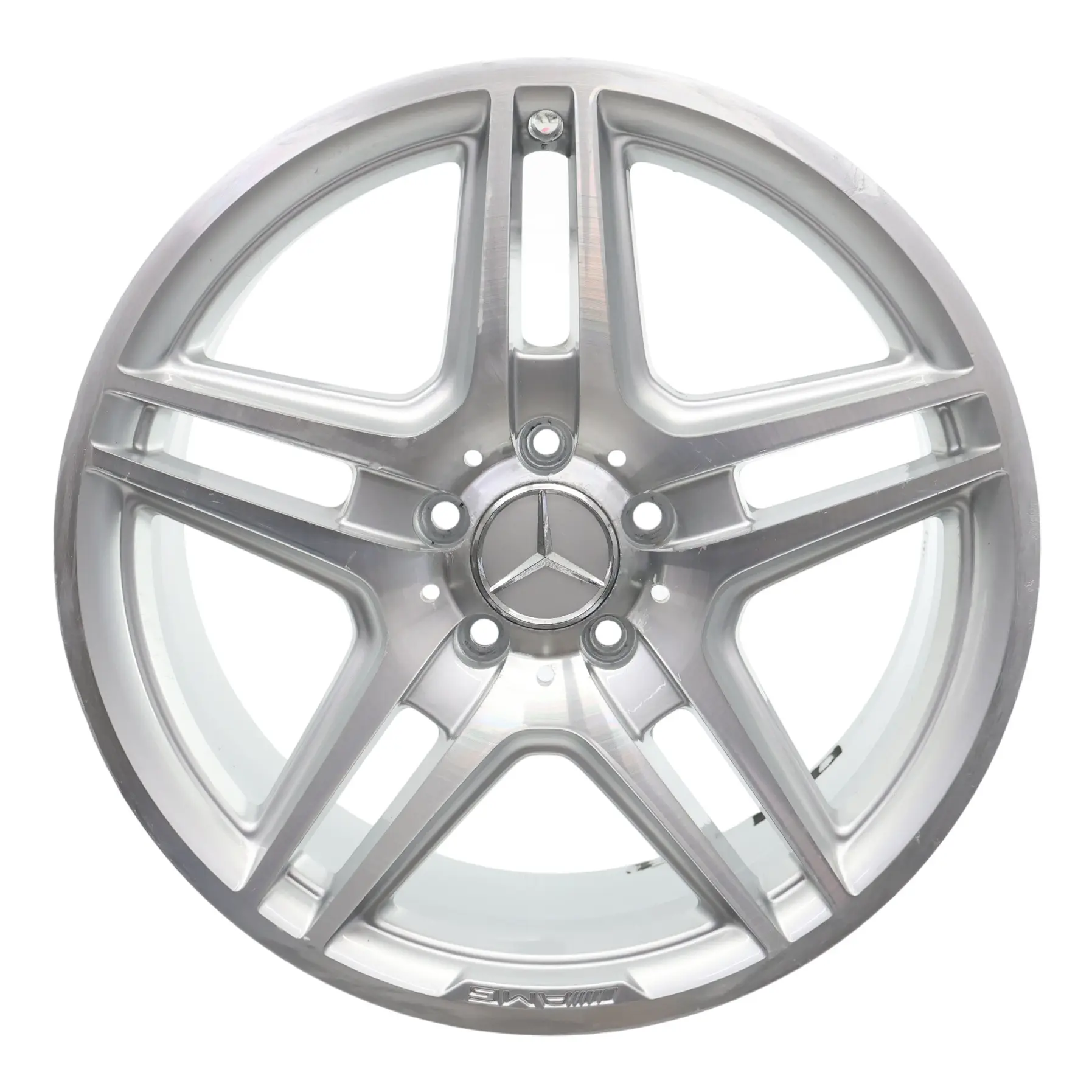 Mercedes W204 AMG Wheel Alloy Rim 18" ET:50 8J 5-Double Spoke Silver A2044014102