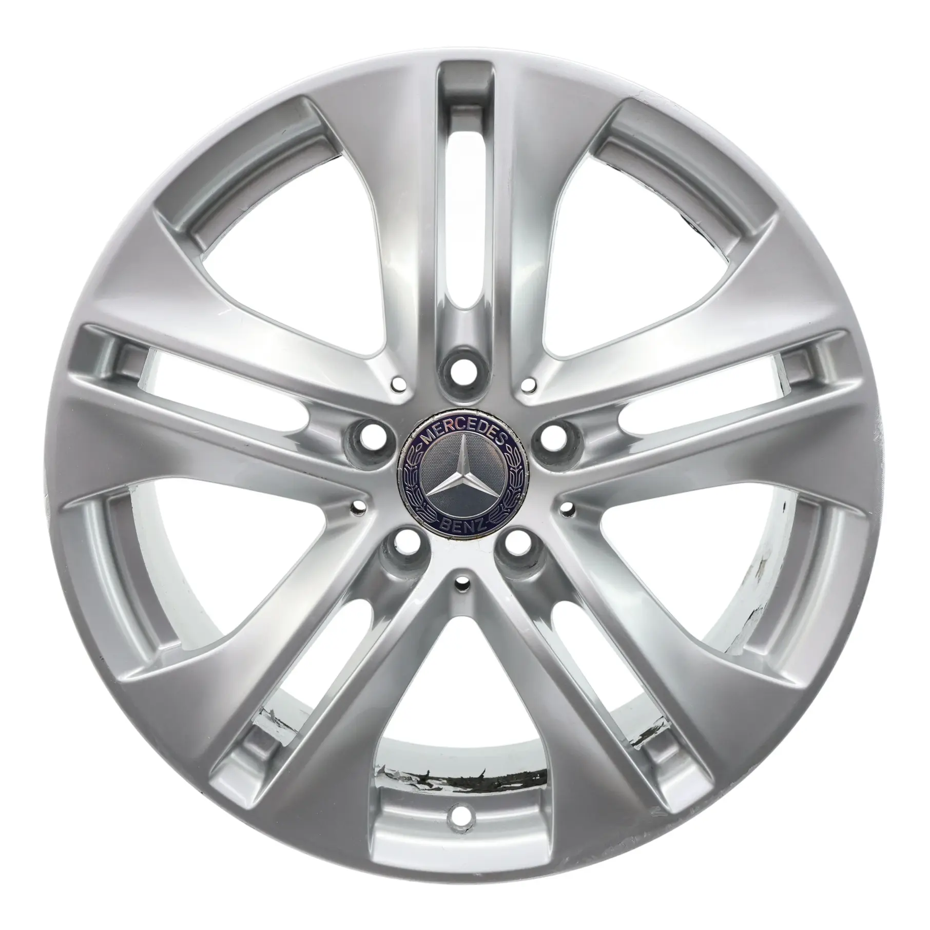 Mercedes C207 Wheel Alloy Rim 17" 5 Double Spoke 7,5J ET:45 Silver A2074010602