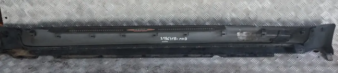 Right Door O/S Sill Skirt Side Trim Midnight Black BMW MINI Cooper R56 R57 JCW - SKU 2156418-MNB - Part number 2156418