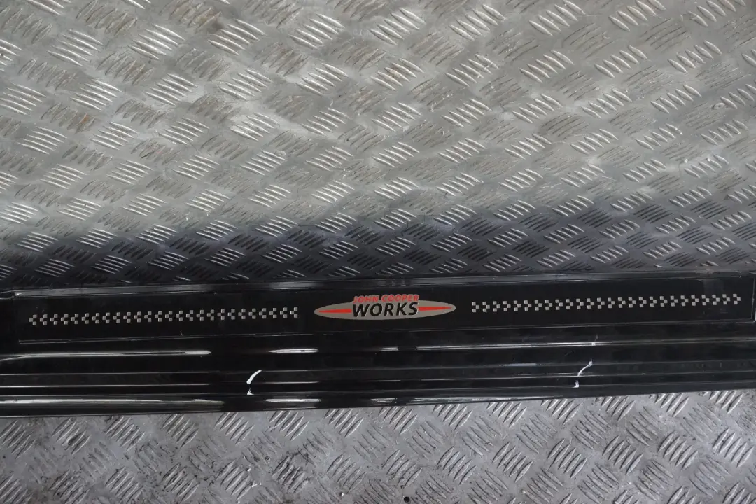 Right Door O/S Sill Skirt Side Trim Midnight Black BMW MINI Cooper R56 R57 JCW - SKU 2156418-MNB - Part number 2156418