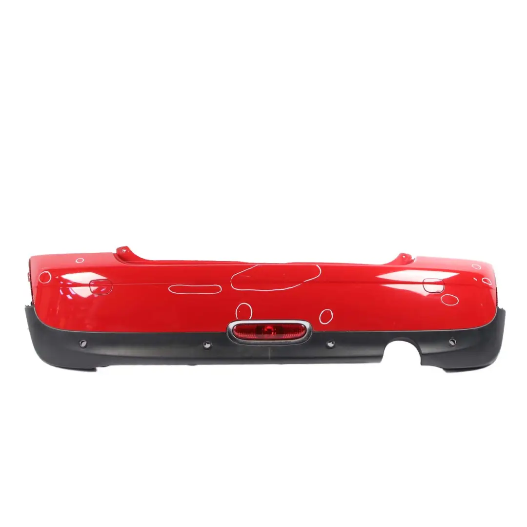 Mini R57 Cabrio Bumper Rear Trim Panel Cover PDC Chili Red - 851