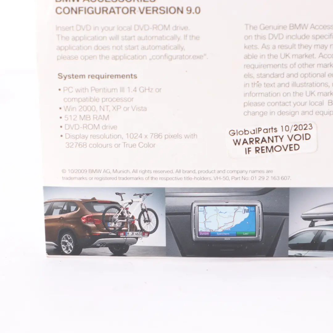 BMW Accessories Configurator Disc CD Version 9.0 2163607