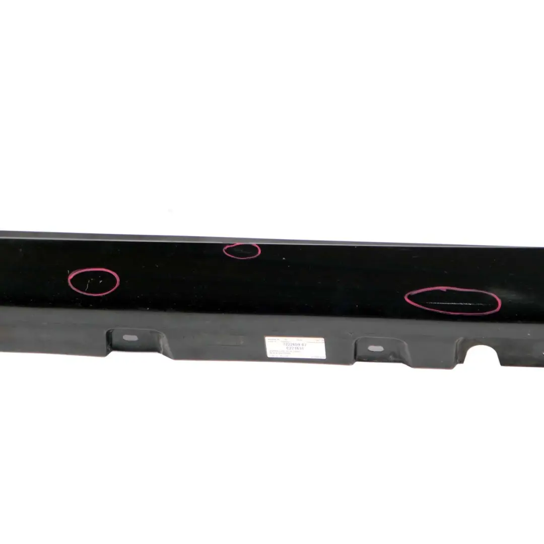 BMW F07 GT Side Skirt Door Sill Panel Left N/S Black Sapphire Metallic - 475