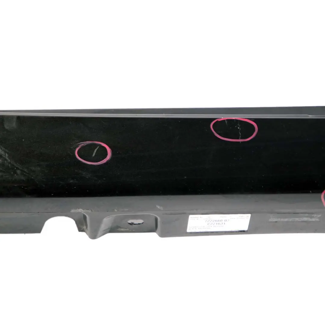 BMW F07 GT Side Skirt Door Sill Panel Right O/S Black Sapphire Metallic - 475