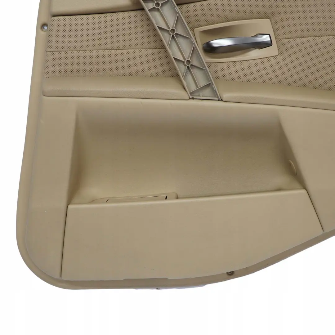 BMW E60 E61 Trasera Derecha Tarjeta De Puerta De cuero Nasca Beige Forro Trim