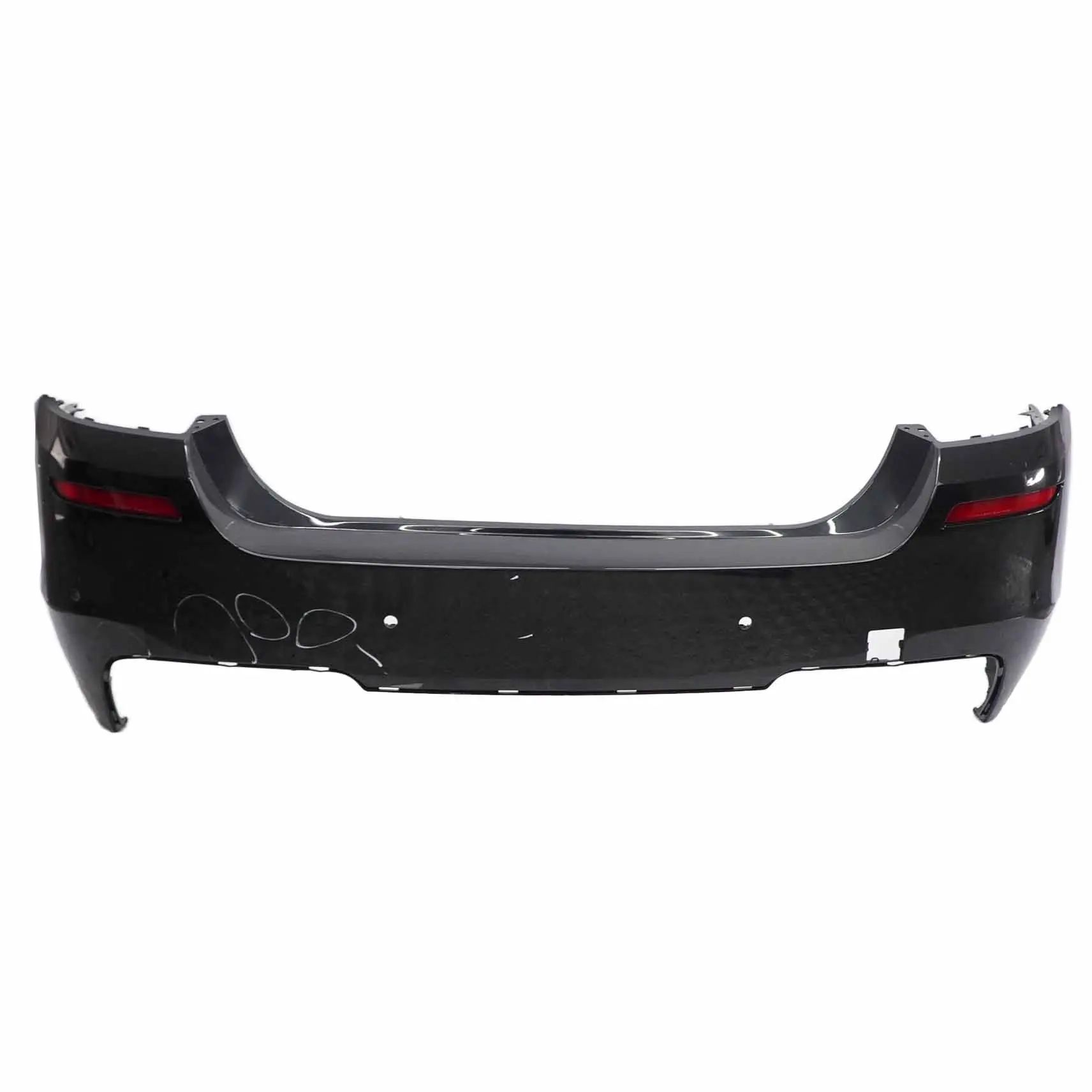 BMW F10 Rear Bumper Panel M Sport PDC Covering Black Sapphire Metallic - 475