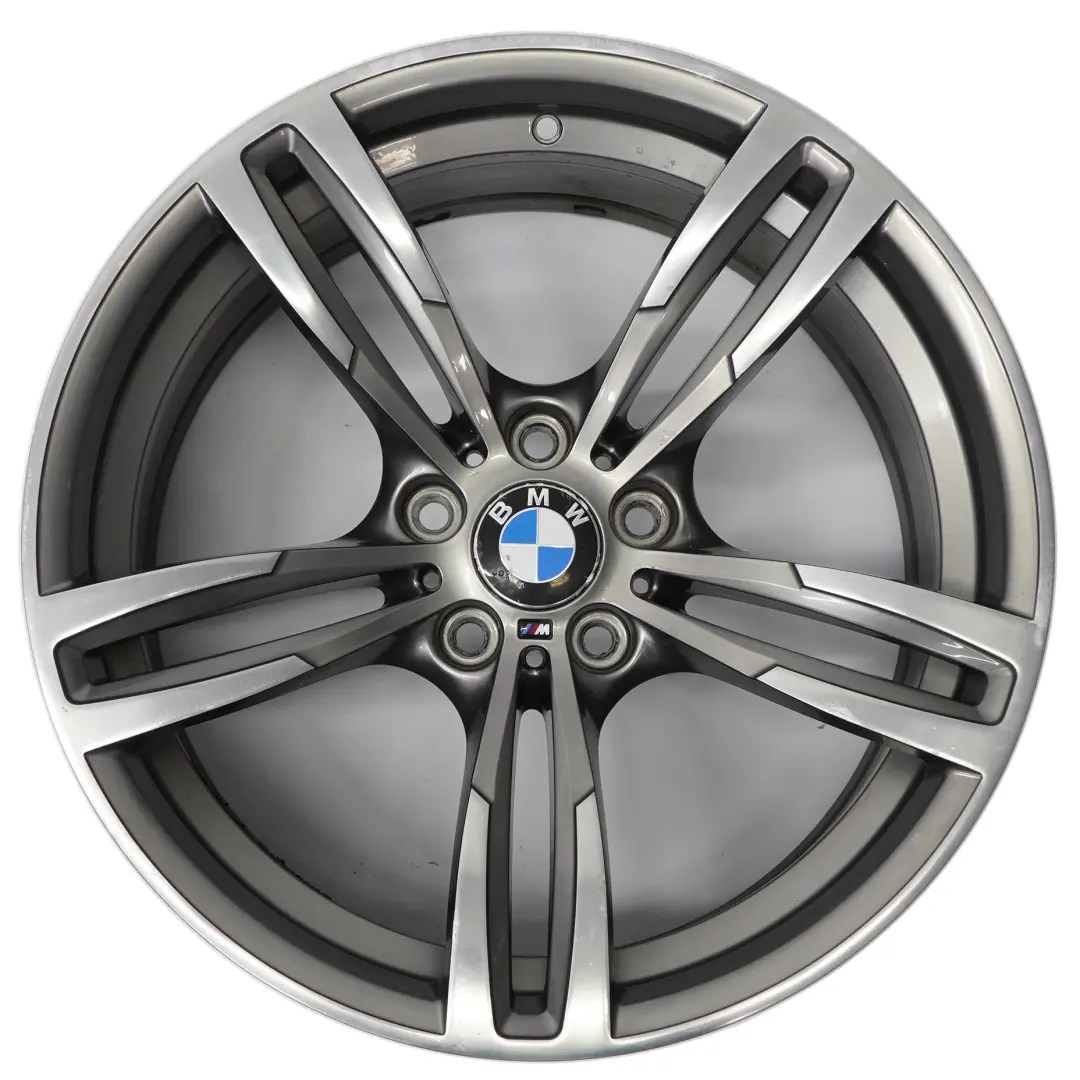 BMW F80 M3 F82 M4 Ferric Grau Vorderrad Felge 19" 9J M Doppelspeiche 437