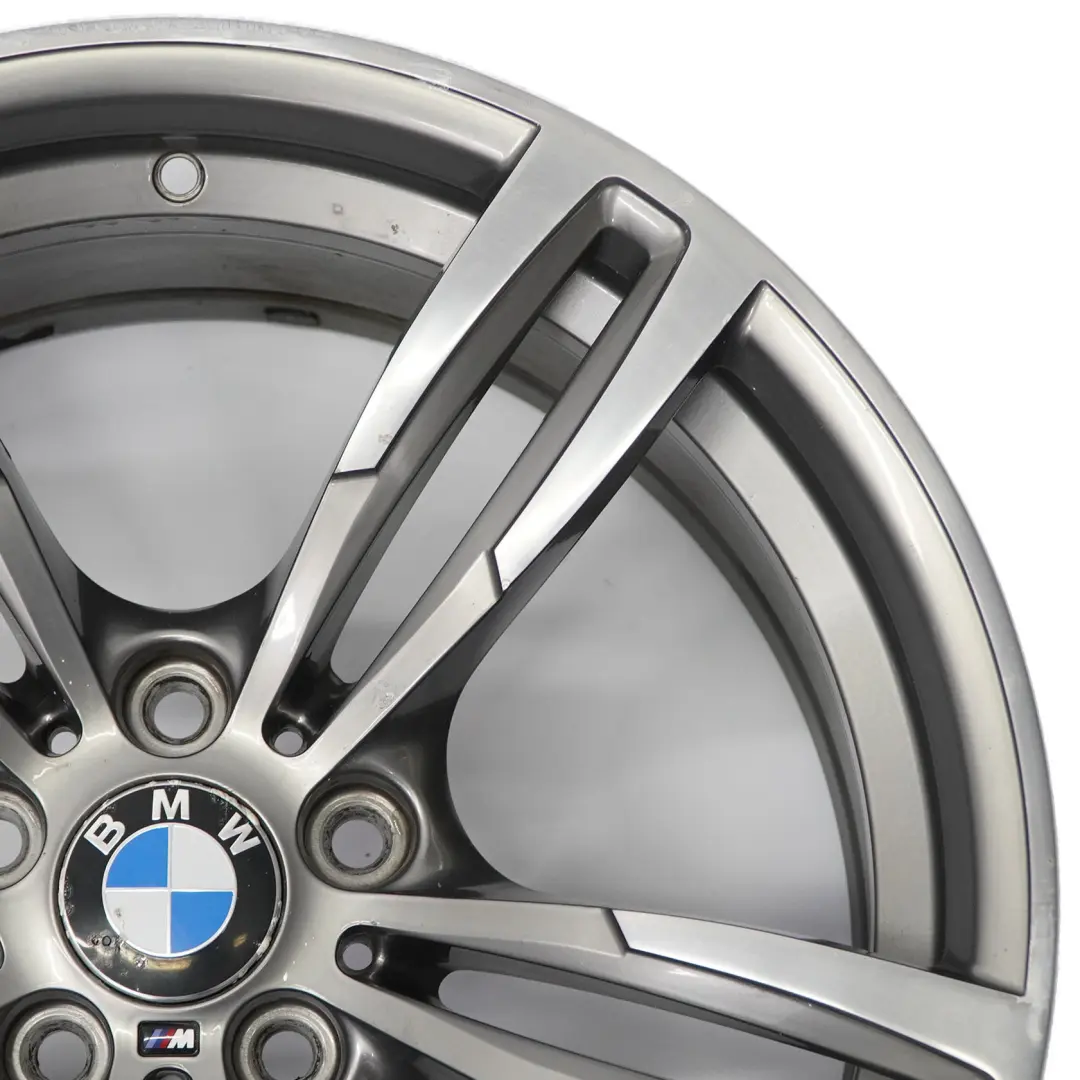 BMW F80 M3 F82 M4 Ferric Grau Vorderrad Felge 19" 9J M Doppelspeiche 437